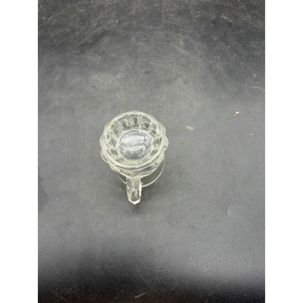 Vintage Clear Glass Miniature Beer Mug Shot Glass Paneled Stein Design 2 Inch